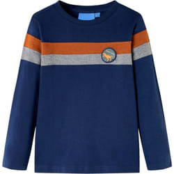 Maglietta da Bambino a Maniche Lunghe Blu Marino 116 Vidaxl 61859