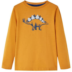 Vidaxl - Maglietta da Bambino a Maniche Lunghe Ocra Scuro 104 46764