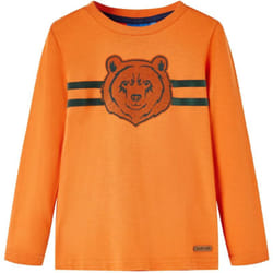 Maglietta per Bambini a Maniche Lunghe Arancione Scuro 92 Vidaxl 24780