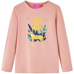 Vidaxl - Maglietta per Bambini a Maniche Lunghe Rosa Chiaro 128 52576