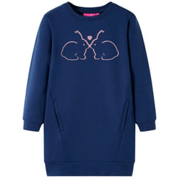 Abito in Felpa da Bambina Blu Marino 104 Vidaxl 39713