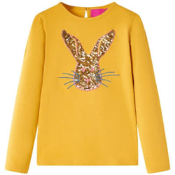 Vidaxl - Maglietta da Bambina a Maniche Lunghe Ocra 116 86444
