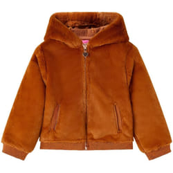 Giacca con Cappuccio per Bambini in Pelliccia Sintetica Cognac 92 Vidaxl 51152