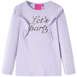 Maglietta Bambina Maniche Lunghe Lilla Chiaro 128 Vidaxl 13790