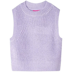 Vidaxl - Gilet da Bambina Lavorato a Maglia Lilla Chiaro 104 47174