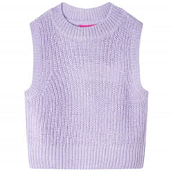 Gilet da Bambina Lavorato a Maglia Lilla Chiaro 116 Vidaxl 30163