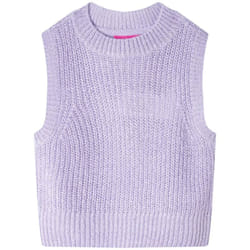 Gilet da Bambina Lavorato a Maglia Lilla Chiaro 128 Vidaxl 76025