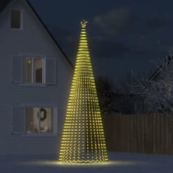 Vidaxl - Illuminazione Albero Natale a Cono 1544LED Bianco Caldo 500cm 73901