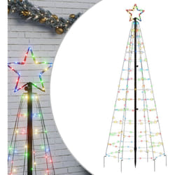Vidaxl - Albero di Natale a led con Punte 220 led Colorato 180 cm
