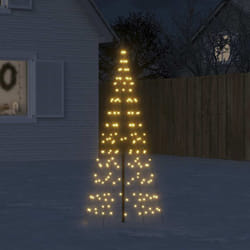 Vidaxl - Albero di Natale a led su Pennone 200 led Bianco Caldo 180 cm