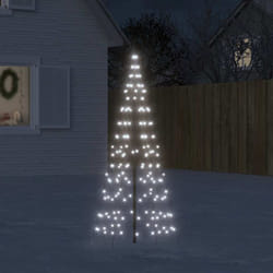 Vidaxl - Albero di Natale a led su Pennone 200 led Bianco Freddo 180 cm