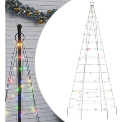 Vidaxl - Albero di Natale a led su Pennone 200 led Colorato 180 cm