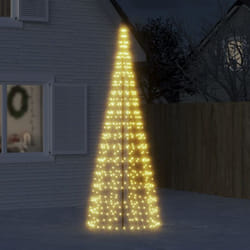 Vidaxl - Albero di Natale a led su Pennone 550 led Bianco Caldo 300 cm 507282