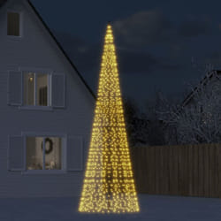 Vidaxl - Albero di Natale a led su Pennone 1534 led Bianco Caldo 500 cm 478232