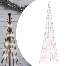 Luce Albero di Natale su Pennone 1534LED Bianco Freddo 500cmcod mxl 107365 - Vista aggiuntiva 2