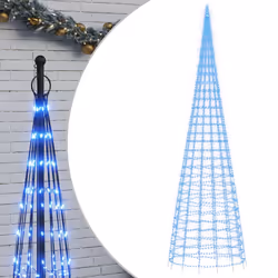 Illuminazione Albero di Natale su Pennone 3000LED Blu 800cmcod mxl 83432 - Vista aggiuntiva 2