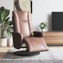 Vidaxl - Poltrona Reclinabile Massaggio Poggiapiedi Marrone Similpelle 12675