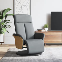 Poltrona Reclinabile con Poggiapiedi Grigio Chiaro in Tessuto Vidaxl 661754