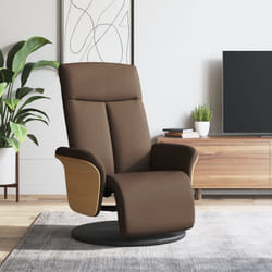 Poltrona Reclinabile con Poggiapiedi Marrone in Tessutocod mxl 83831