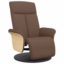Poltrona Reclinabile con Poggiapiedi Marrone in Tessutocod mxl 83831 - Vista aggiuntiva 2