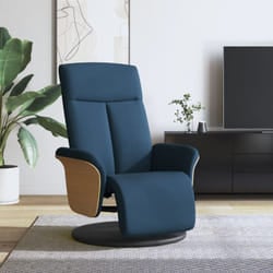 Vidaxl - Poltrona Reclinabile con Poggiapiedi Blu in Tessuto 161463