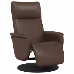 Poltrona Reclinabile con Poggiapiedi Marrone in Similpellecod mxl 107791 - Vista aggiuntiva 2