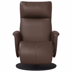 Poltrona Reclinabile con Poggiapiedi Marrone in Similpellecod mxl 107791 - Vista aggiuntiva 3