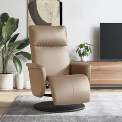 Poltrona Reclinabile con Poggiapiedi Cappuccino in Similpellecod mxl 131767