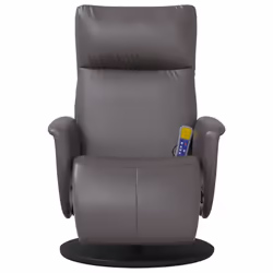 Poltrona Reclinabile Massaggiante Poggiapiedi Grigia Similpellecod mxl 131768 - Vista aggiuntiva 3