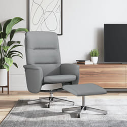 Poltrona Reclinabile con Poggiapiedi Grigio Chiaro in Tessutocod mxl 84045