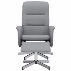 Poltrona Reclinabile con Poggiapiedi Grigio Chiaro in Tessutocod mxl 84045 - Vista aggiuntiva 3