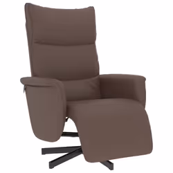 Poltrona Reclinabile con Poggiapiedi Marrone in Similpellecod mxl 107794 - Vista aggiuntiva 2