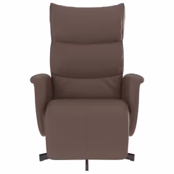 Poltrona Reclinabile con Poggiapiedi Marrone in Similpellecod mxl 107794 - Vista aggiuntiva 3