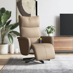 Vidaxl - Poltrona Reclinabile Massaggi Poggiapiedi Cappuccino Similpelle 94257