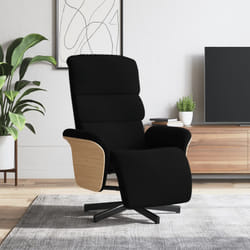 Poltrona Reclinabile con Poggiapiedi Nera in Tessutocod mxl 83977