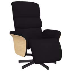 Poltrona Reclinabile con Poggiapiedi Nera in Tessutocod mxl 83977 - Vista aggiuntiva 2