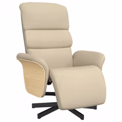 Poltrona Reclinabile con Poggiapiedi Crema in Tessutocod mxl 131935 - Vista aggiuntiva 2