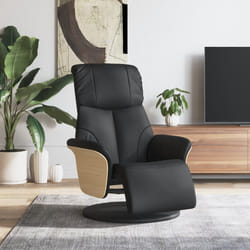 Poltrona Reclinabile con Poggiapiedi Nera in Similpellecod mxl 85533