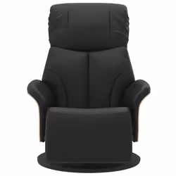 Poltrona Reclinabile con Poggiapiedi Nera in Similpellecod mxl 85533 - Vista aggiuntiva 3