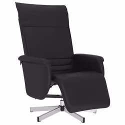Poltrona Reclinabile con Poggiapiedi Nera in Similpellecod mxl 131837 - Vista aggiuntiva 2