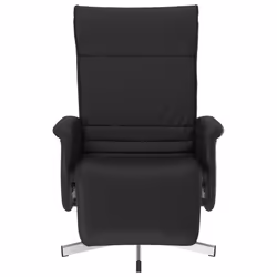 Poltrona Reclinabile con Poggiapiedi Nera in Similpellecod mxl 131837 - Vista aggiuntiva 3