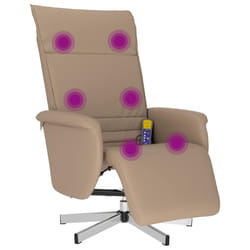 VidaXL 356652 sedia massaggiante elettrica Cappuccino Ecopelle
