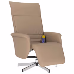 VidaXL 356652 sedia massaggiante elettrica Cappuccino Ecopelle - Vista aggiuntiva 3