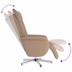 VidaXL 356652 sedia massaggiante elettrica Cappuccino Ecopelle - Vista aggiuntiva 7