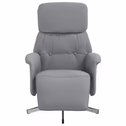 Poltrona Reclinabile con Poggiapiedi Grigio Chiaro in Tessutocod mxl 85570 - Vista aggiuntiva 3