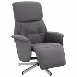 Poltrona Reclinabile con Poggiapiedi Grigio Scuro in Tessutocod mxl 134005 - Vista aggiuntiva 2