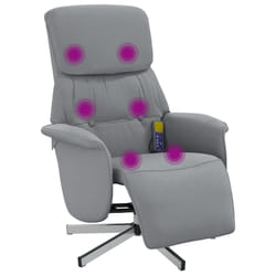 VidaXL 356669 sedia massaggiante elettrica Grigio chiaro Tessuto