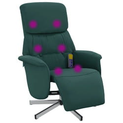 VidaXL 356673 sedia massaggiante elettrica Verde scuro Tessuto