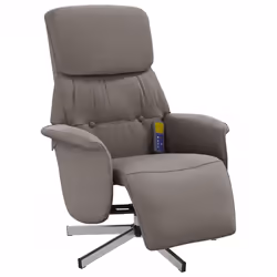 Poltrona Reclinabile Massaggiante Poggiapiedi Tortora Tessutocod mxl 86044 - Vista aggiuntiva 3