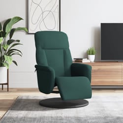 Poltrona Reclinabile con Poggiapiedi Verde Scuro in Velluto Vidaxl 849126
